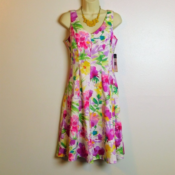 chaps floral dress